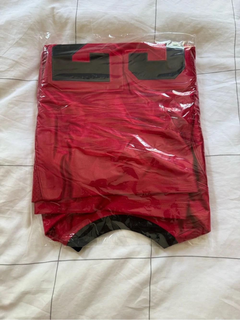 AIR JORDAN X LEVI'S FOOTBALL JERSEY Gym Red Logo Graphic Men's Size Small